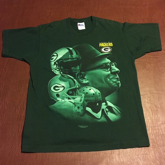 Vtg 90s Vince Lombardi Graphic Tee L - Picture 1 of 6